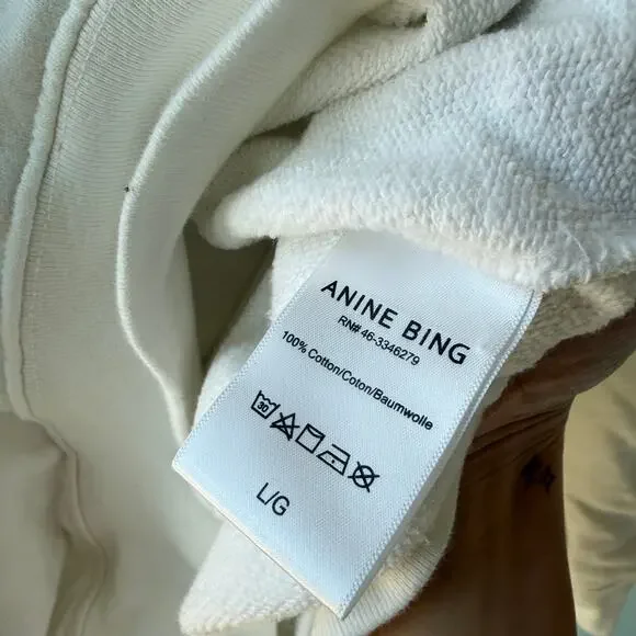 Anine Bing Jaci Monogram Pullover Sweatshirt - Picture 6 of 7